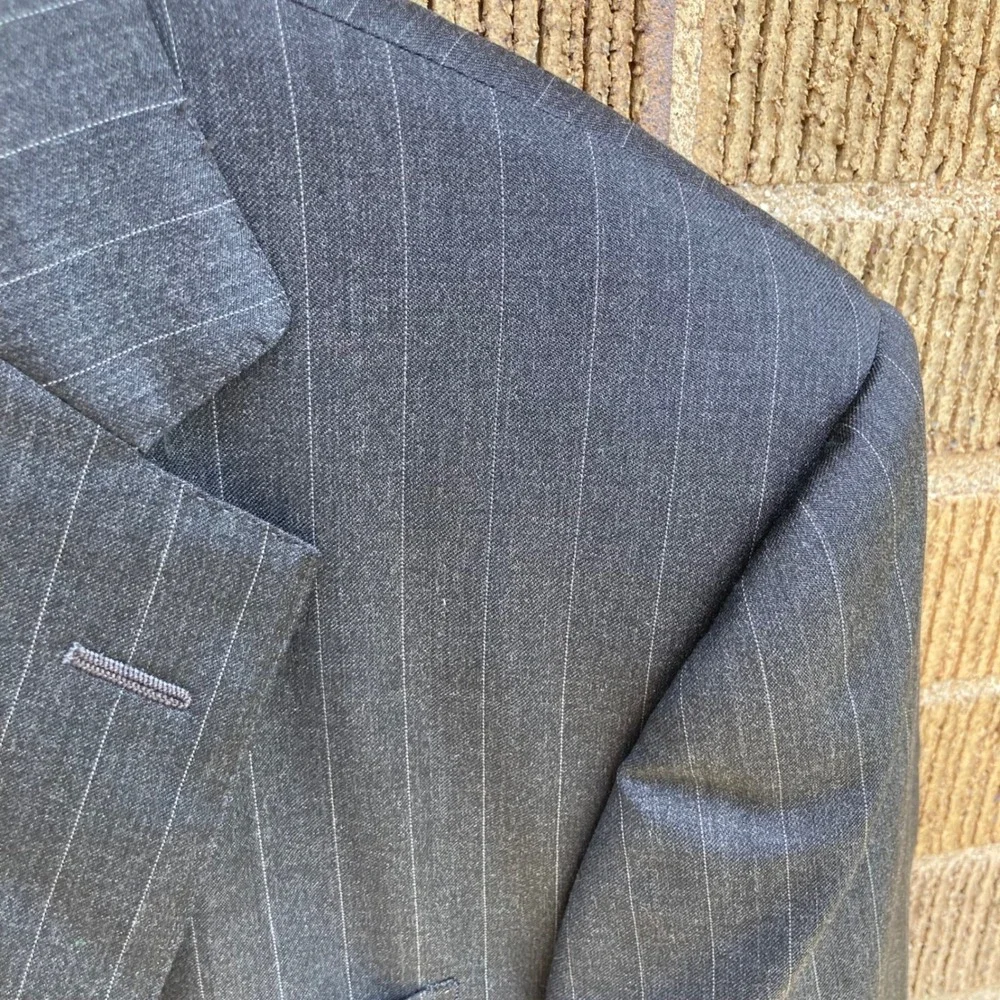 Ermenegildo Zegna Men's 50R (US 40R) Wool Pinstripe Blazer Sport Coat Swiss Made